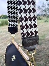 Load image into Gallery viewer, TOTUM Mini Virgina (Dark Chocolate Color) & TOTUM "Hound Tooth" Shoulder Strap