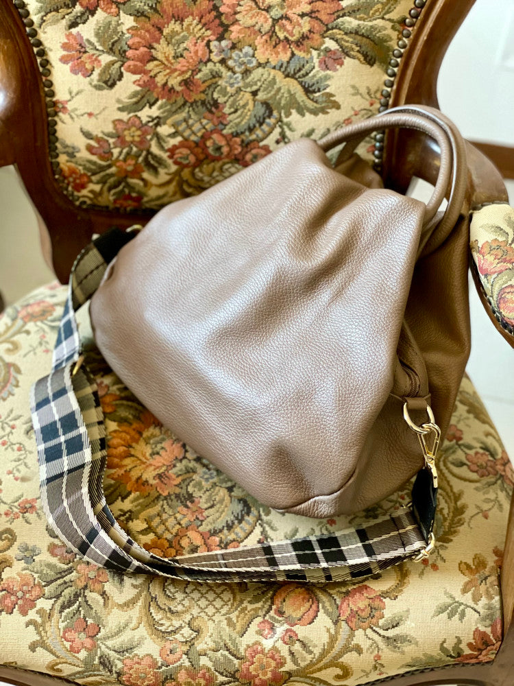 TOTUM Big Shell Tote Bag & Houndtooth Strap