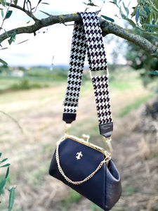 TOTUM Mini Virgina (Dark Chocolate Color) & TOTUM "Hound Tooth" Shoulder Strap
