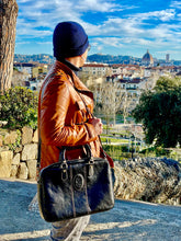 Load image into Gallery viewer, &quot;Chianti Lui Uno&quot; Large Briefcase (made with Tuscan Vegetable Leather)
