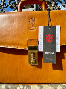 Briefcase "Prima Classe Uomo" (made with Tuscan Vegetable Leather)