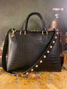 Totum Briefcase in crocodile mold