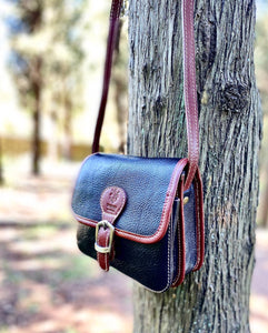 TOTUM "T7 Shiny Square Cross Mini" Shoulder Bag (Tuscan Vegetable Leather)